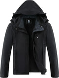 Womens Waterproof Rain Jacket with Removable Hood - Lightweight