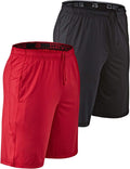 Men's 2-Pack Loose-Fit 10in Workout Gym Shorts - Breathable Dri-Fit