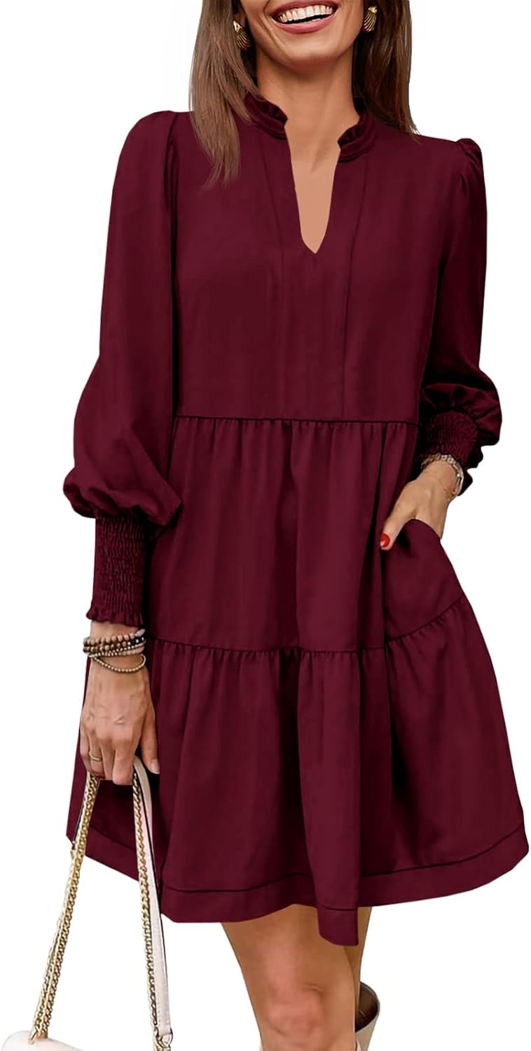 Imily Bela Womens Fall Long Sleeve Tunic Dress for All Occasions