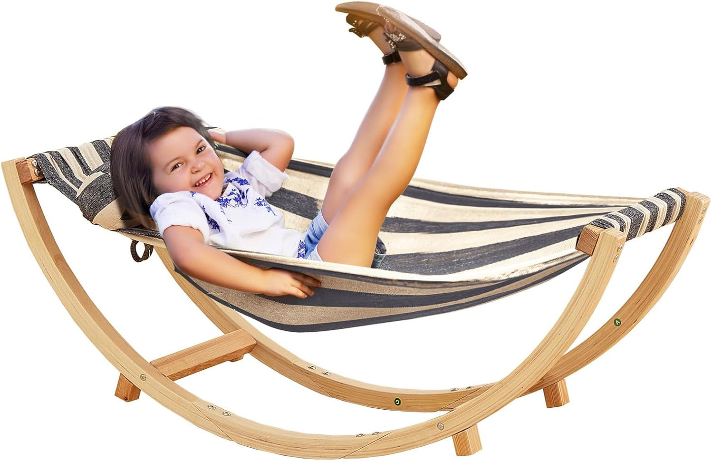 Premium Wooden Kids Rocking Chair, 110lbs Capacity