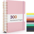 Lined Spiral Journal Notebook with 300 Numbered Pages - Thick 100GSM