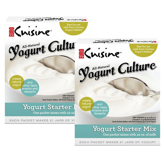 Euro Cuisine Yogurt Culture Starter for Homemade Yogurt 2pack