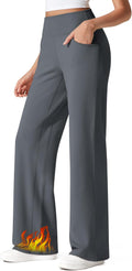 G4Free Fleece Lined Pants Women Wide Leg Work Trousers - Warm Sculpted