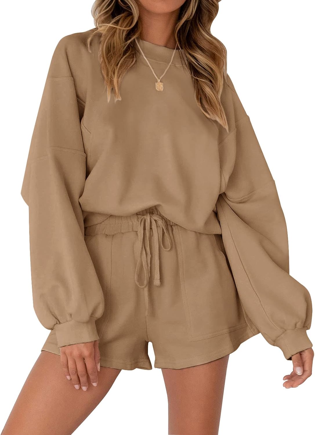 Oversized Batwing Sleeve Lounge Sets for Women - Cozy Comfort