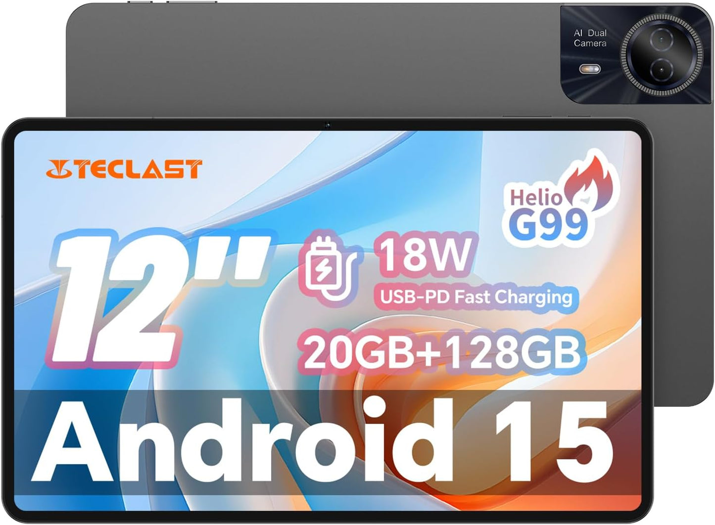 TECLAST T60Pro Tablet: 12in Android 15, 20GB RAM, 128GB Storage