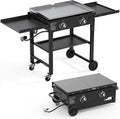 2 Burner Foldable Gas Griddle 28 in Stainless Steel - Portable Grill