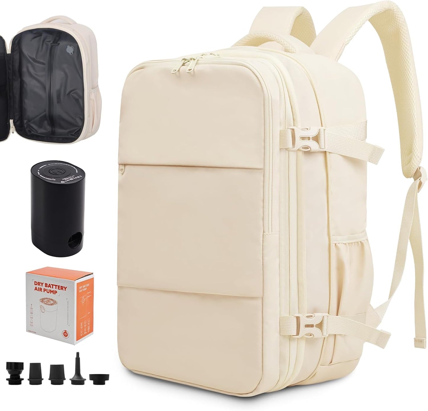 Vacuum Compression Backpack for Travel with Expandable Design