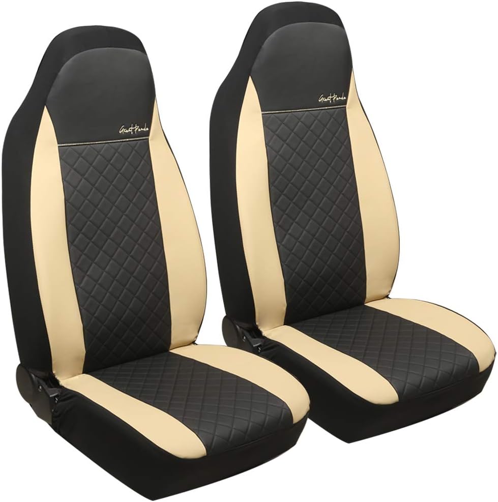 GIANT PANDA Front Car Seat Covers for Cars, Trucks, SUVs