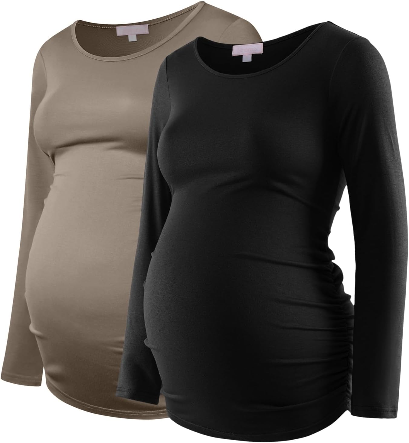 Maternity Shirt Long Sleeve Basic Top for Pregnant Women