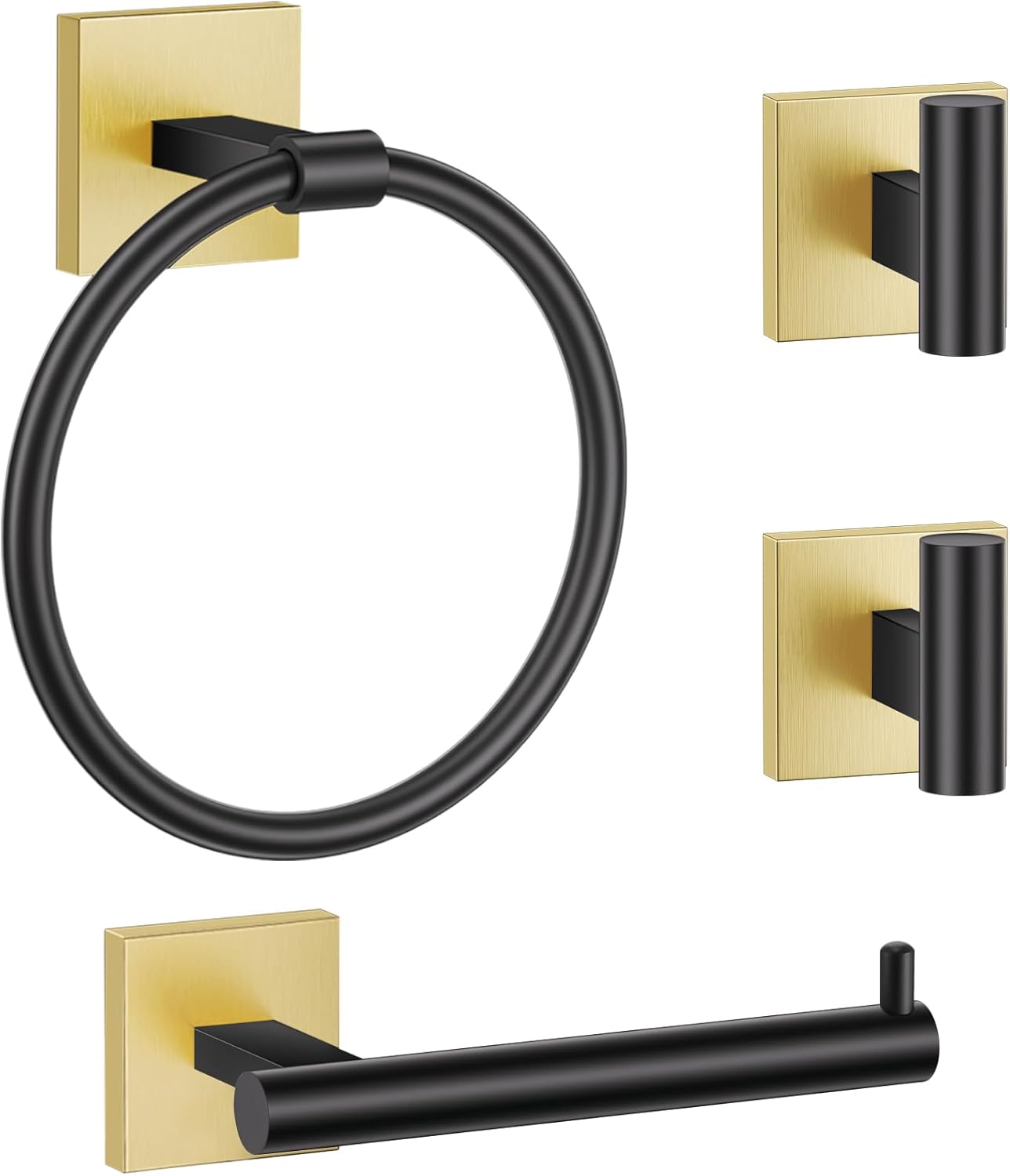 Towel Ring Set 4 Piece Bathroom Hardware Set for Elegant Decor