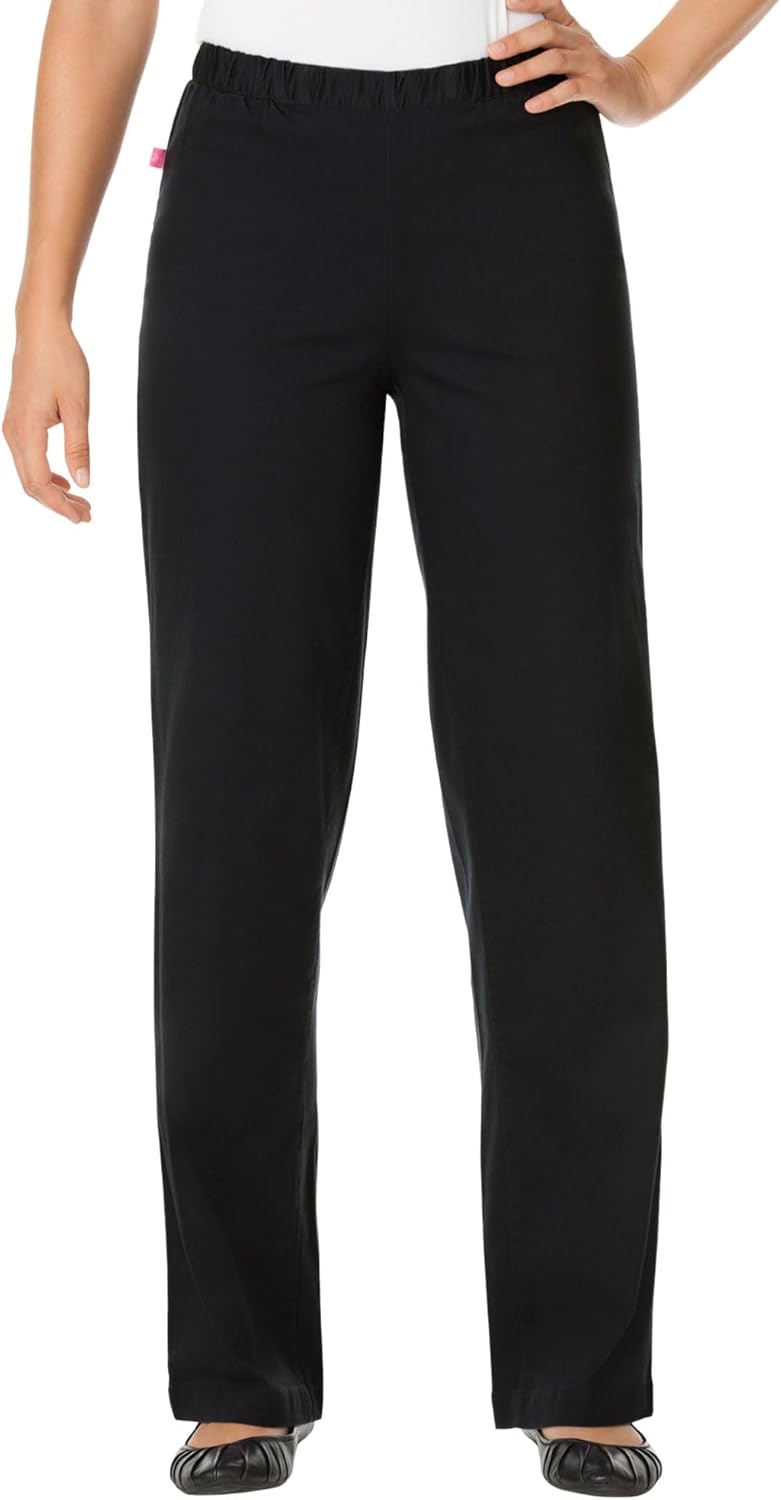Woman Within Plus Size Fineline Stretch Denim Wide-Leg Jeans