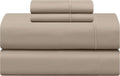 500 TC Twin 3pc Damask Bed Sheet Set - Champagne Beige Luxury Cotton