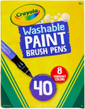 Crayola No-Drip Paint Brush Pens 40 Count - Less Mess Painting