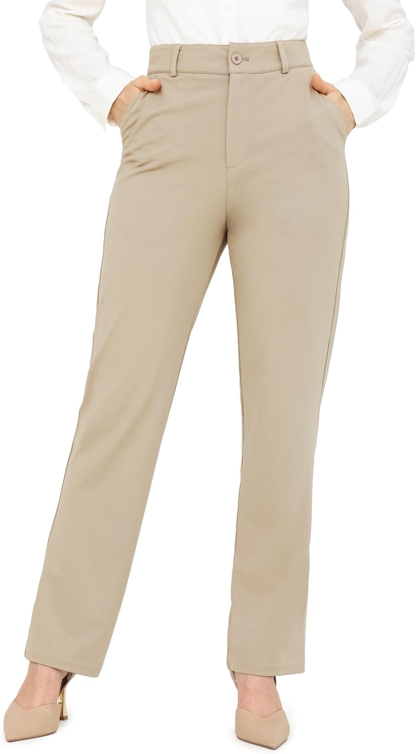 Bamans Dress Pants for Women - Tummy Control Office Trousers