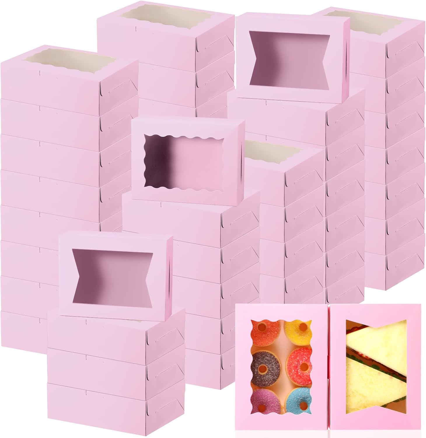 TaoBary 100 Pcs 8 Inch Bakery Boxes for Cookies and Treats