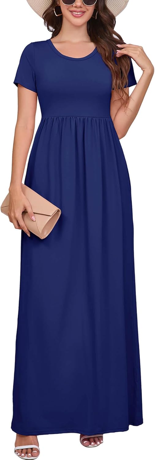 DEARCASE Maxi Dress for Women with Pockets - Casual Summer Style