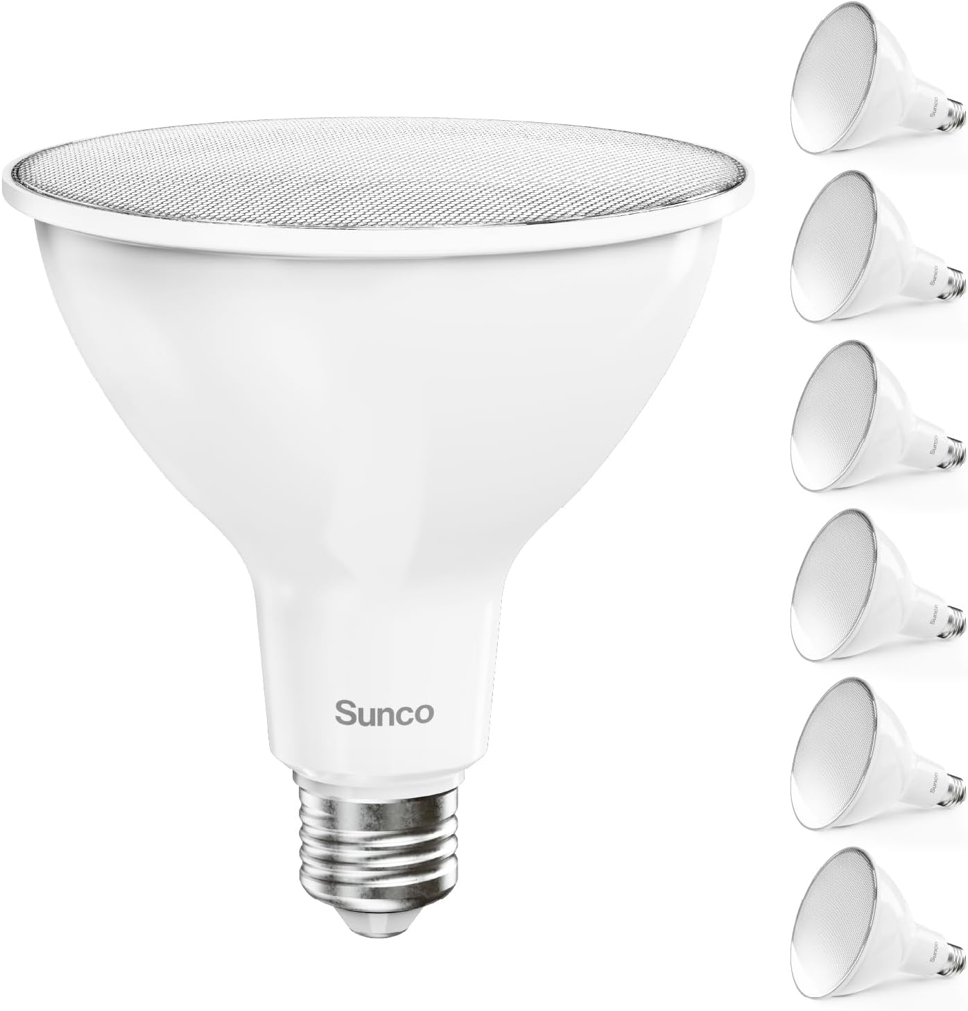 Sunco 6 Pack Outdoor Flood Light Bulb LED PAR38 for Security