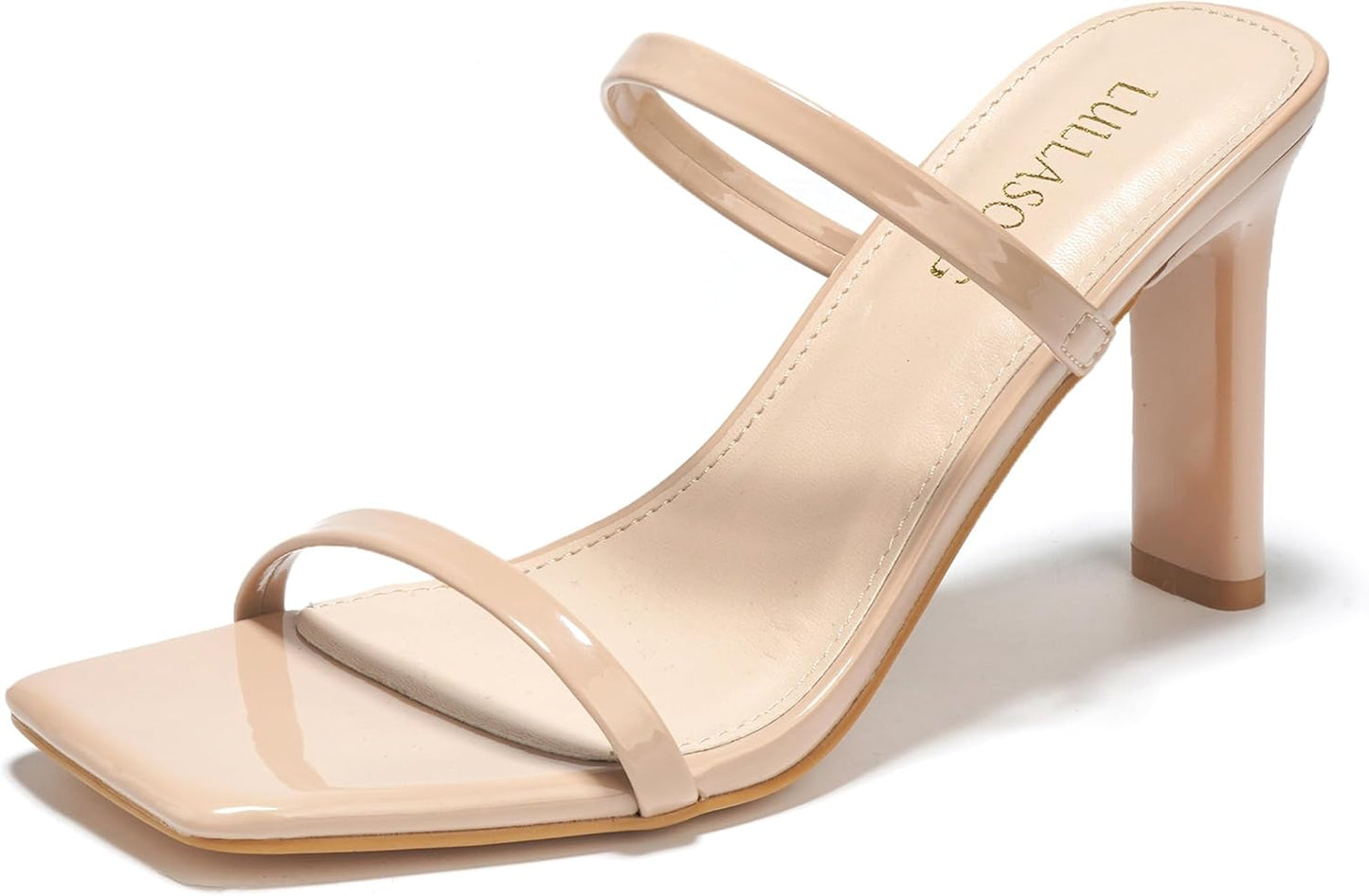Women's Heels Sandals Block Chunky Mid Heels Slip On Slides