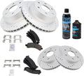 TRQ Front & Rear Brake Pad & Rotor Kit Premium G-Coated - Ceramic Stop