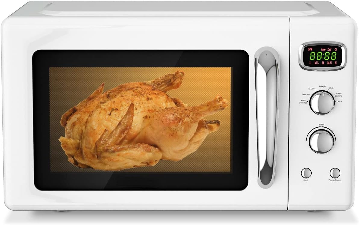 Compact Microwave Oven - 900W Power & Digital Timer