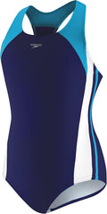 Speedo Girl's One Piece Infinity Splice Thick Strap - UPF 50 Girls