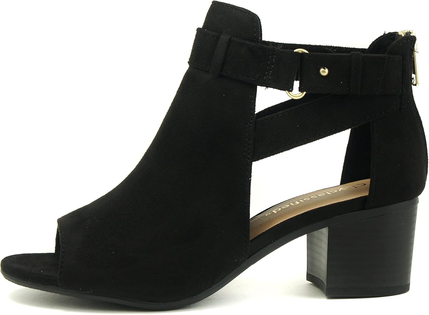 CITYCLASSIFIED Invest Women's Cutout Side Strap Ankle Bootie