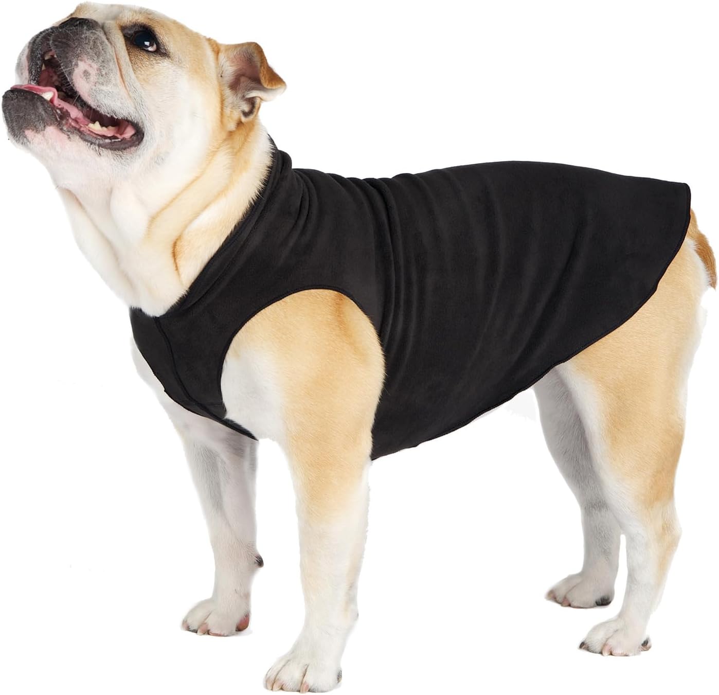 Gold Paw Stretch Fleece Dog Coat for Warmth and Comfort