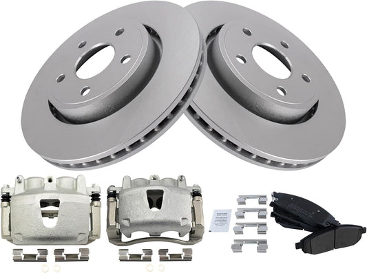 TRQ Front Brake Pad & Rotor Kit for Jeep Commander & Grand Cherokee