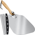 Premium Aluminum Pizza Peel with Foldable Wood Handle for Baking