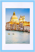 16x24 Poster Frame Blue Solid Wood Picture Frame - Sturdy, Clear