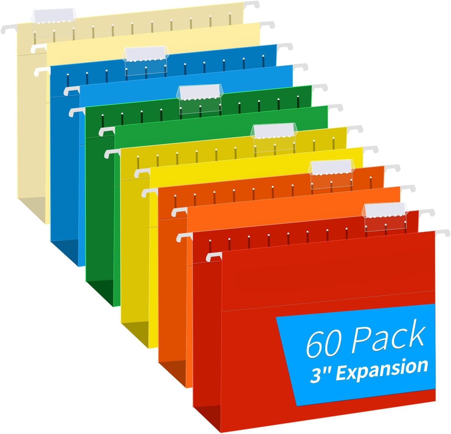 Extra Capacity Hanging File Folders for Organized Filing Needs