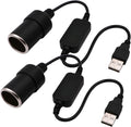 USB A Male to 12V Car Cigarette Lighter Socket Female Converter Cable