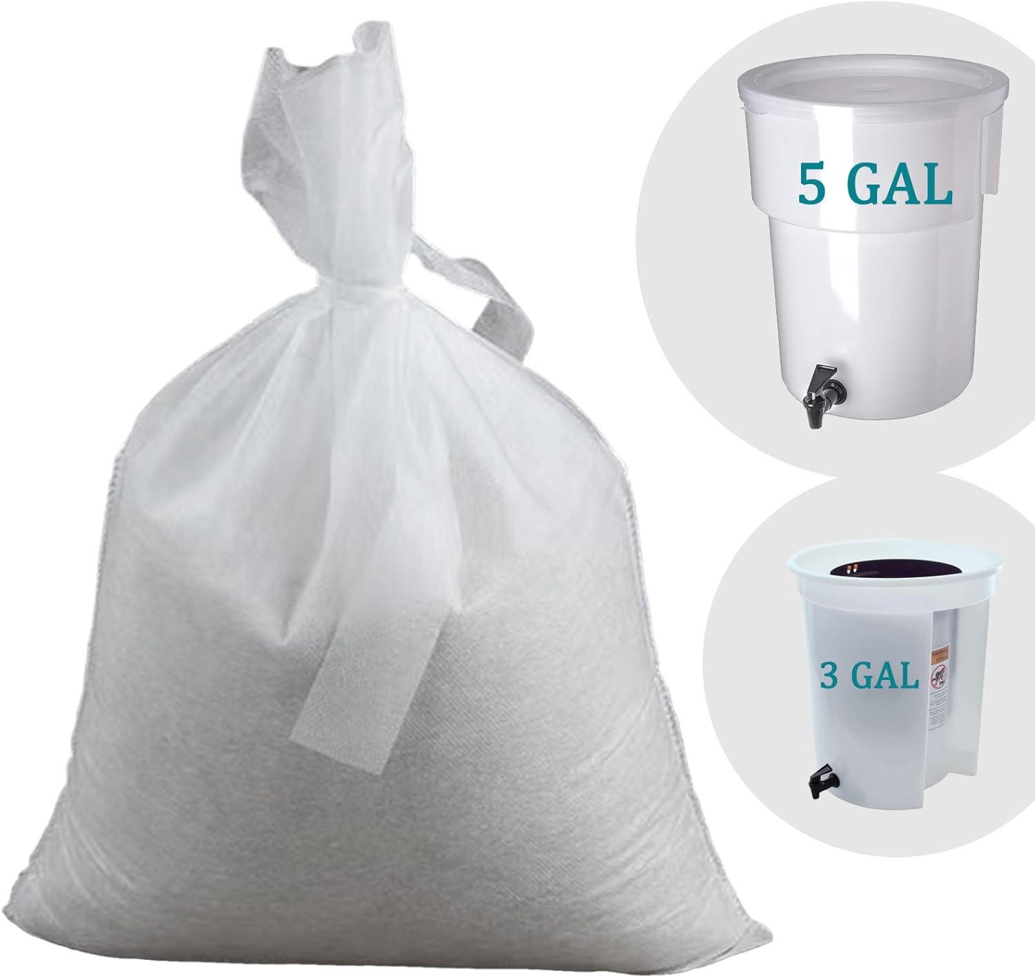 Yzurbu 100pcs 16ft'x20ft' Cold Brew Coffee Filter Bags for Shops