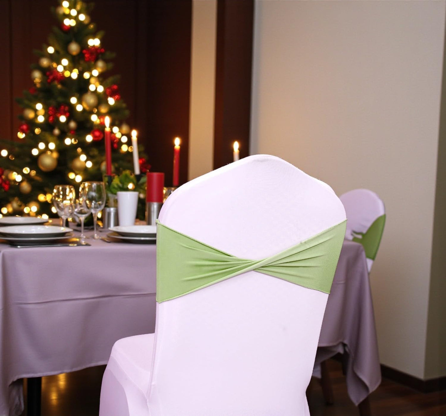 MDS 150 Pack Spandex Chair Sashes for Weddings and Parties