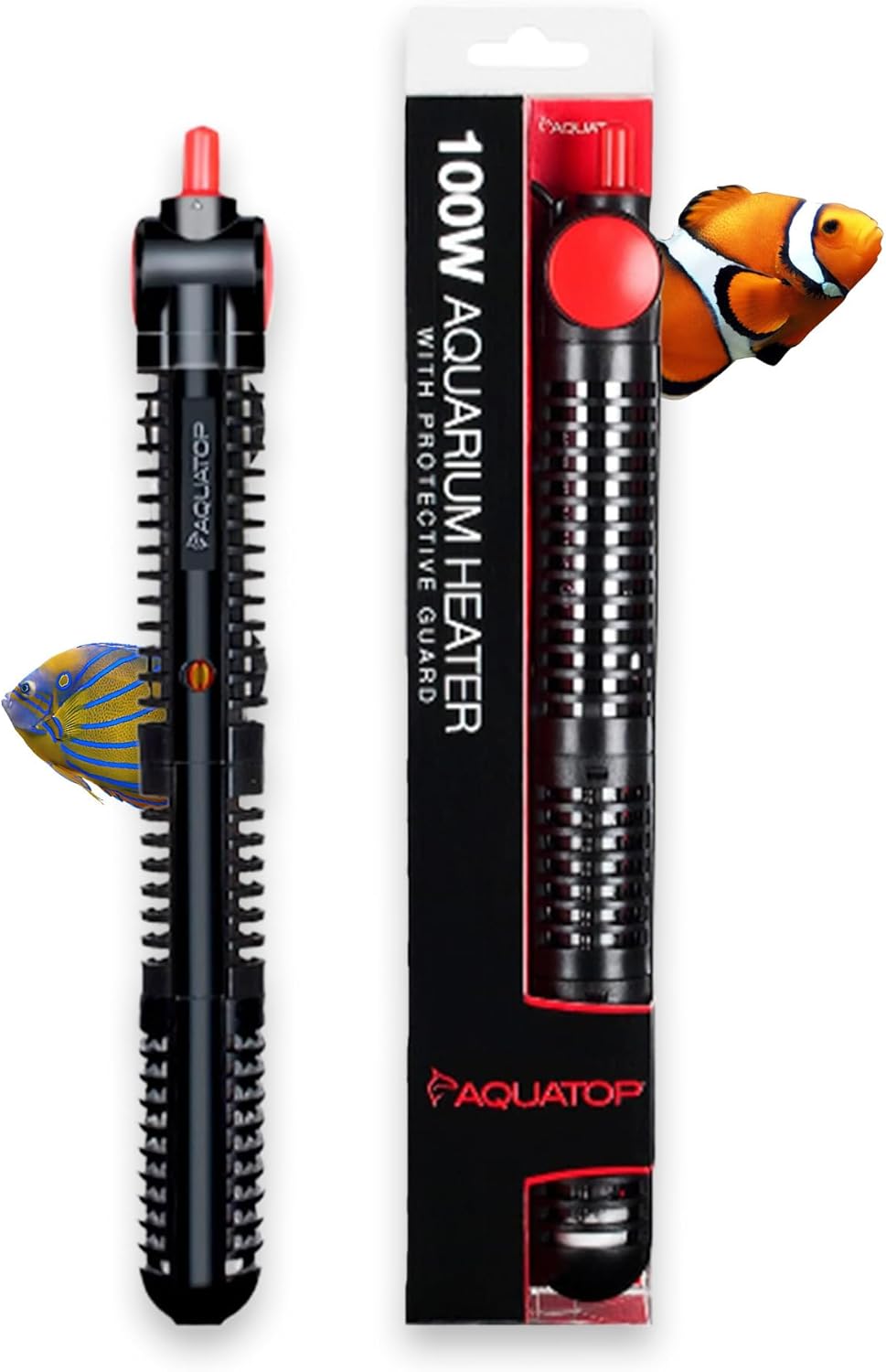 Aquatop 100W Submersible Heater: Fish Tank to 25 Gal, Adjustable Temp