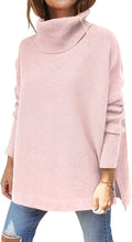 LILLUSORY Women's Turtleneck Oversized Sweater - Cozy (Style 2HT4)