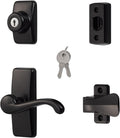 Ideal Security GL Door Lever Set with Keyed Deadbolt - Black