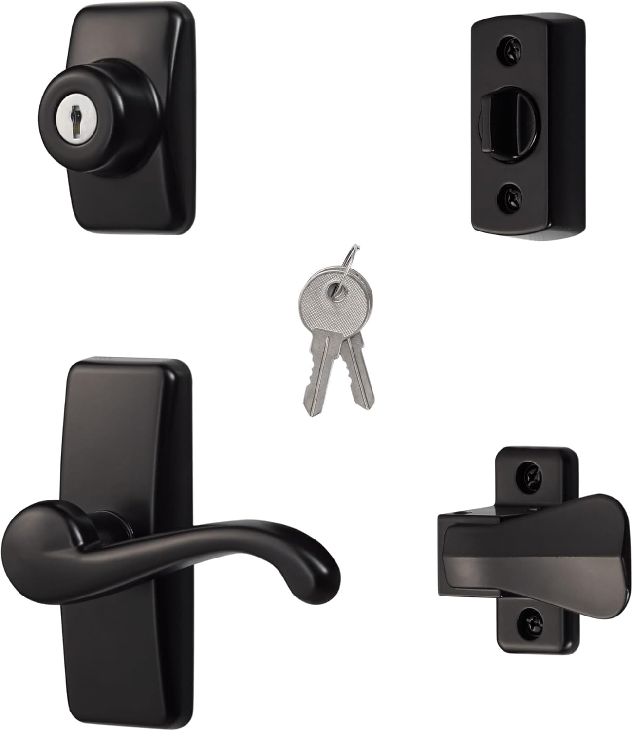 Ideal Security GL Door Lever Set with Keyed Deadbolt Lock Upgrade