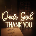 Dear God Thank You Neon Sign Led Dimmable Decorative Neon Lights