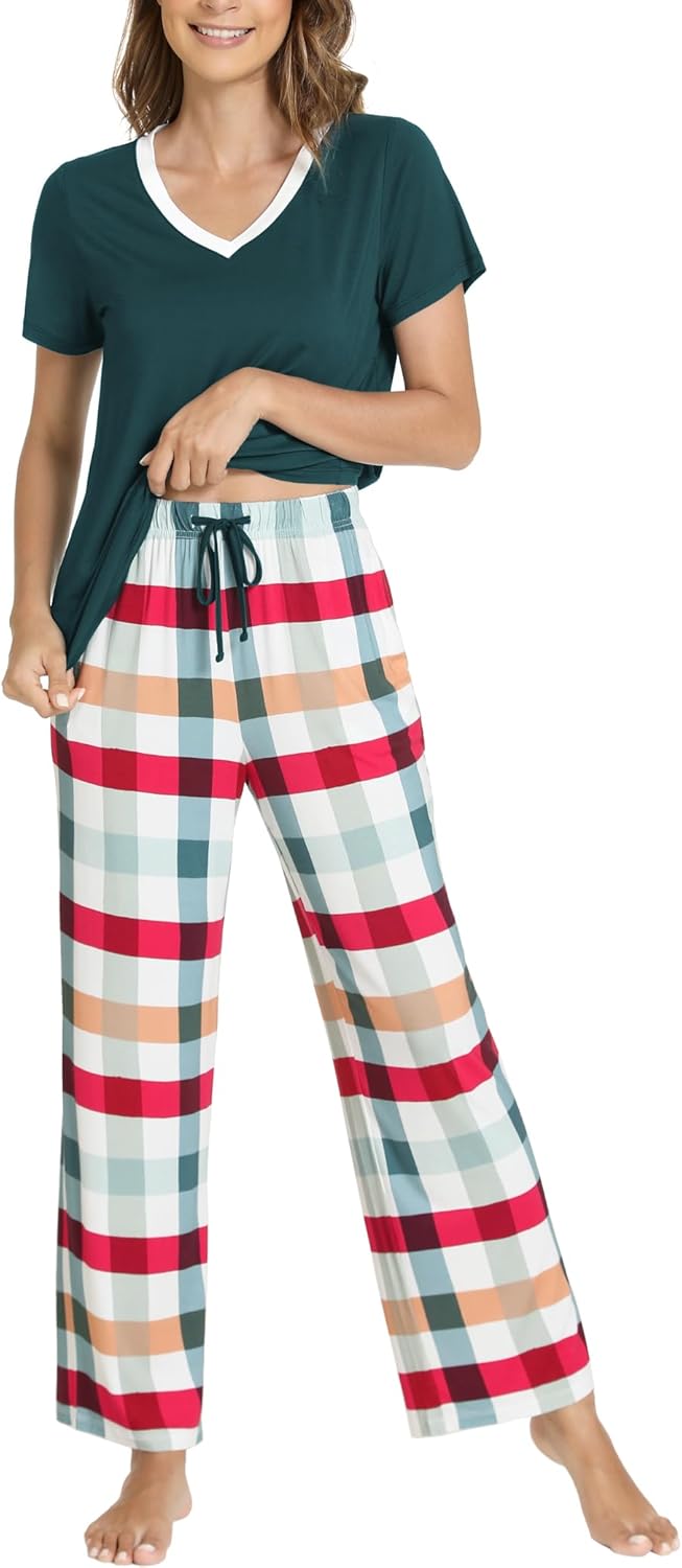 GYS Womens Bamboo Viscose Pajamas Set for Ultimate Comfort