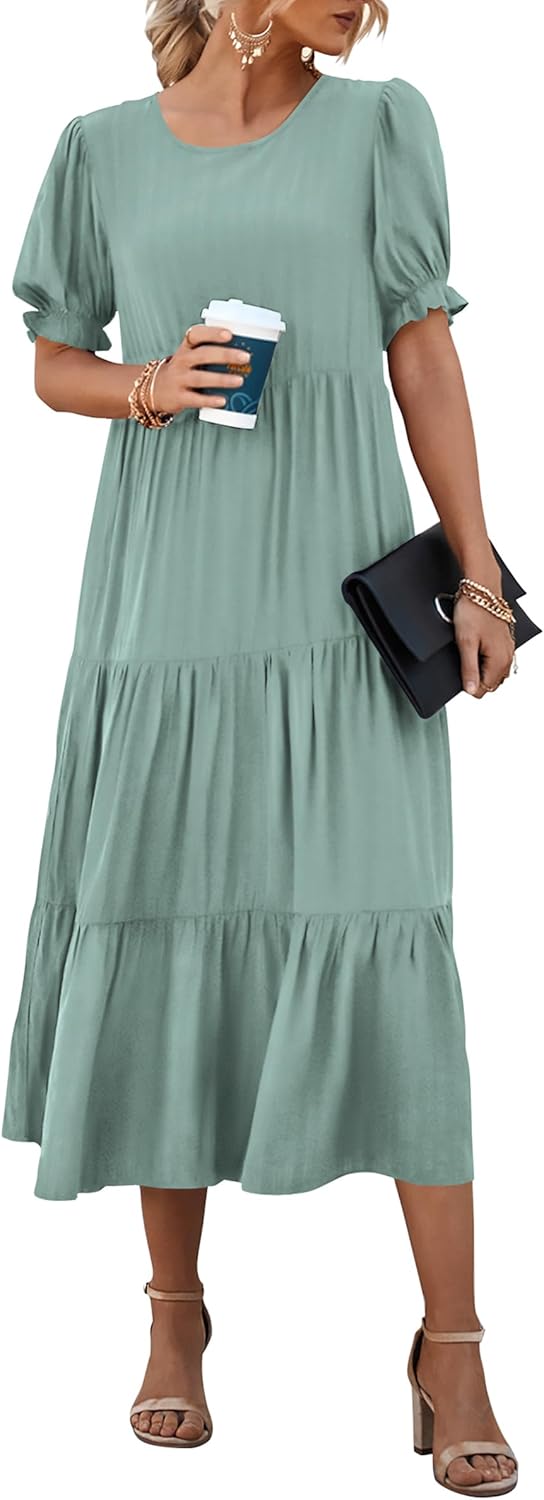 PRETTYGARDEN Summer Dresses for Women: Floral Boho Midi Style