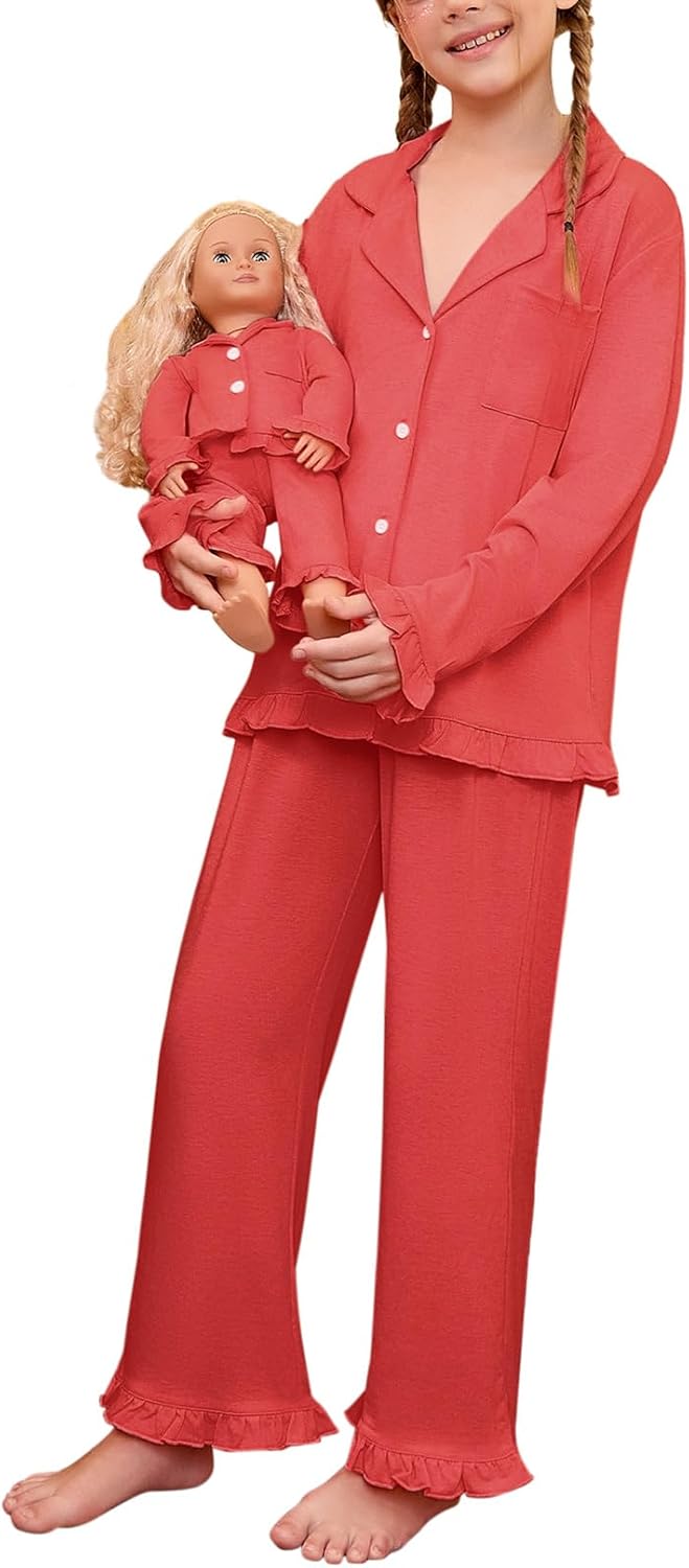 Matching Girls & Dolls Pajamas Set for Cozy Sleepwear Fun