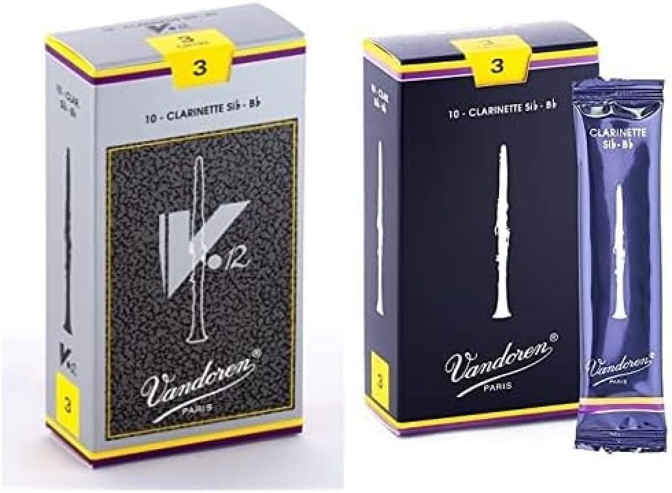 Vandoren Bb Clarinet Reeds Strength 3 Bundle - V.12 and Traditional