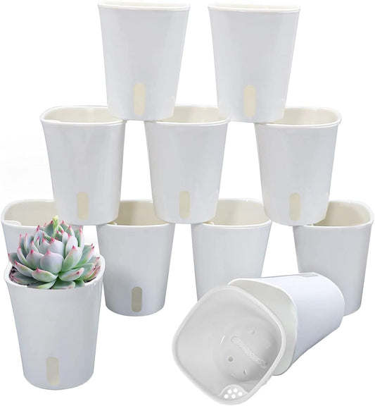 3 Self Watering Pots for Indoor Plants with Water Level Indicator