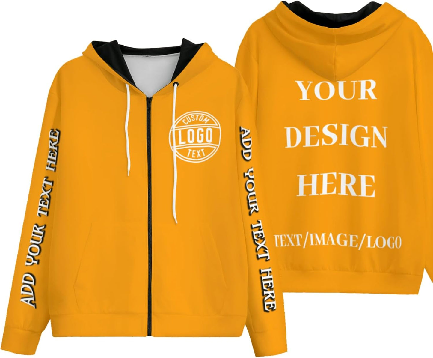 Personalized Zip-Up Hoodies - Your Design, Your Style!
