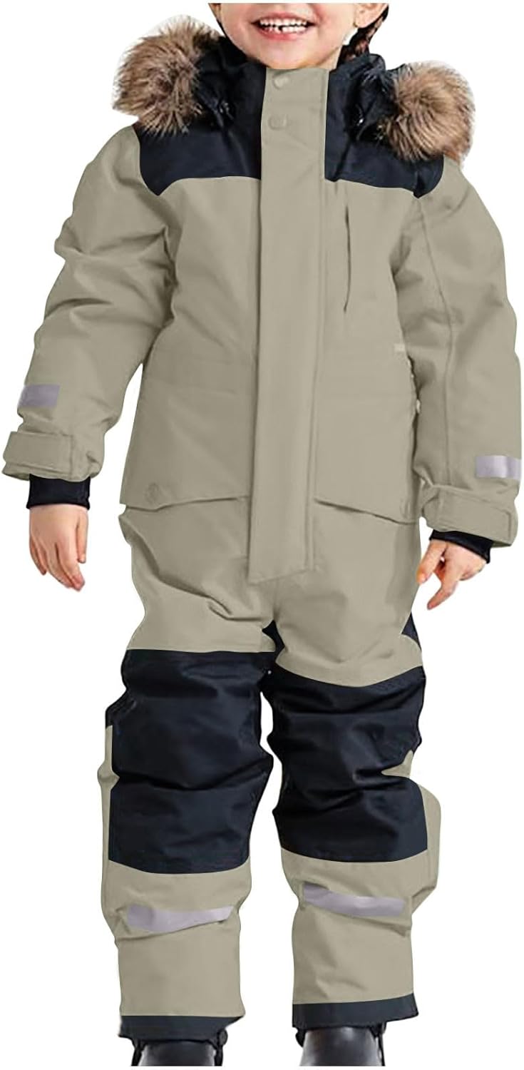 Snow Suit for Kids: Waterproof Windproof One Piece Snowsuit