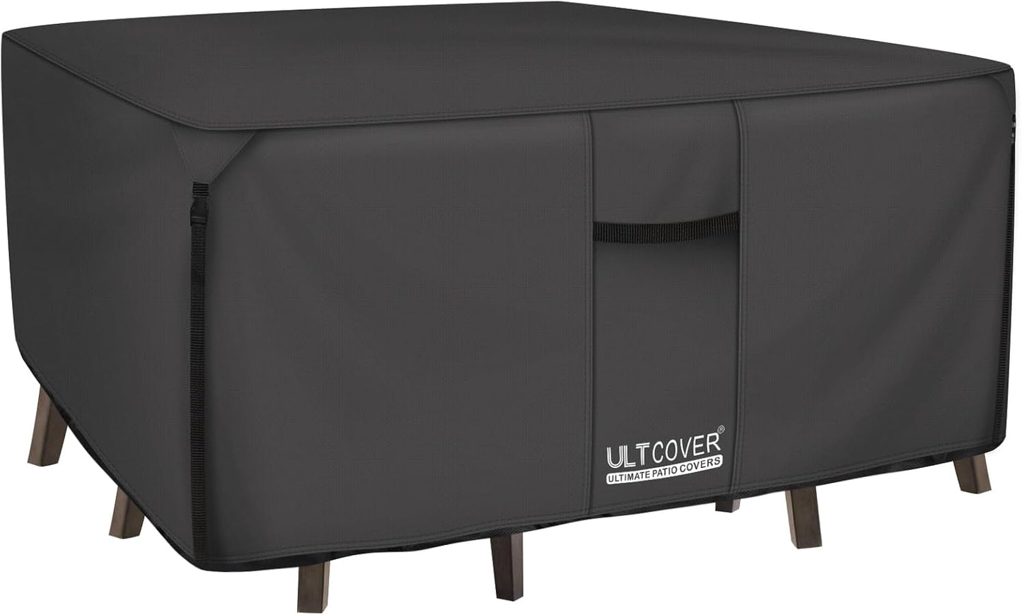 ULTCOVER 600D Tough Canvas Heavy Duty Square Patio Table Cover