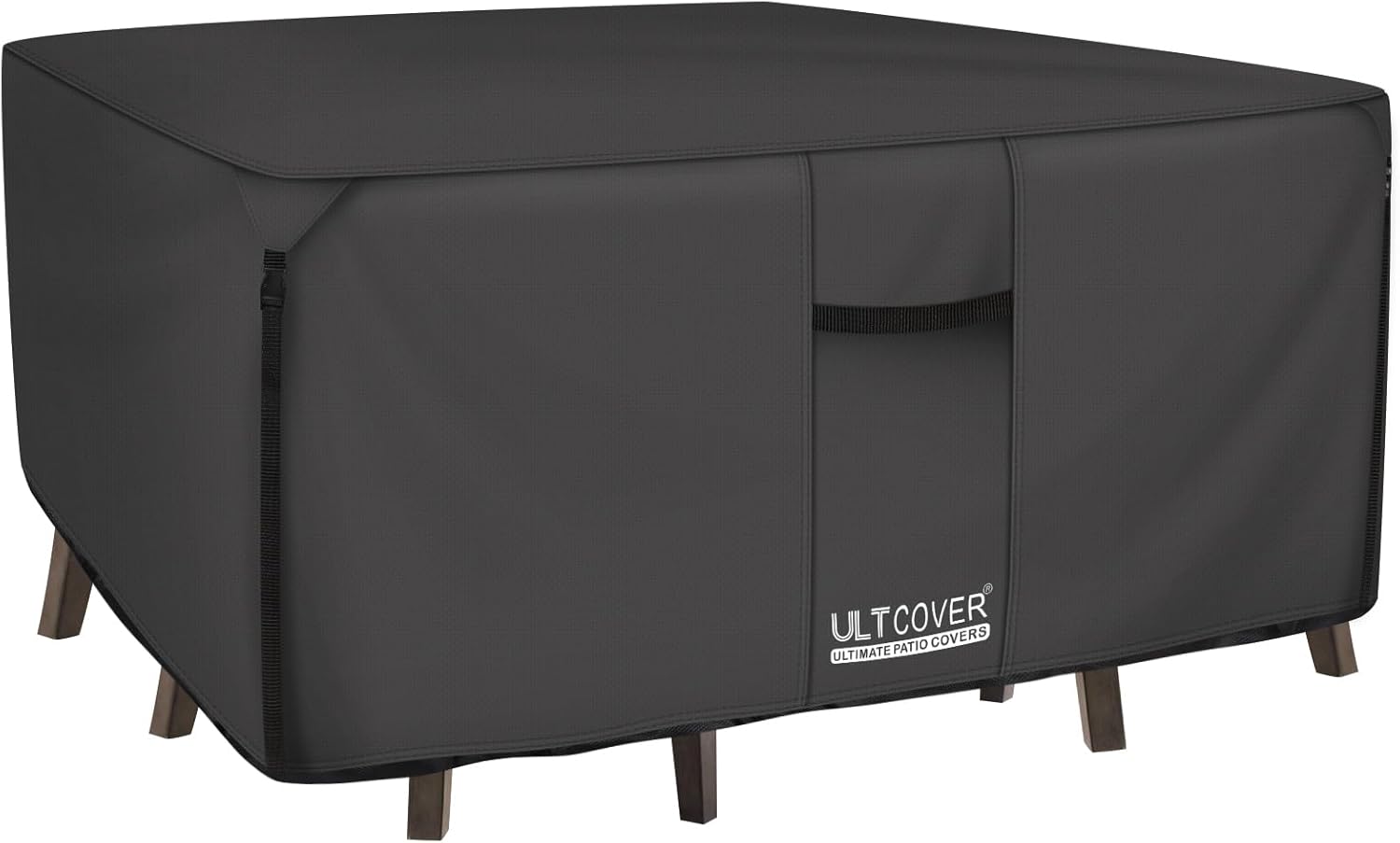 ULTCOVER 600D Tough Canvas Heavy Duty Square Patio Table Cover