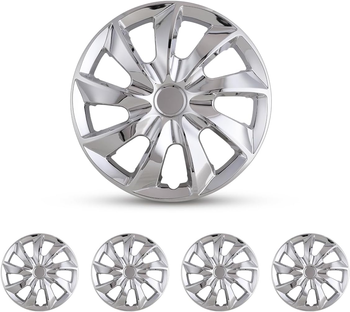 Universal 17 Inch Chrome Wheel Rim Cover Hubcaps for Cars