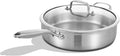 Inqibee 10 inch Tri-Ply Stainless Steel Saute Pan with Lid